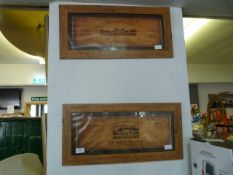 Pair of Wooden Wall Plaques - 
