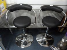 *Two Black Gaslift Barstool