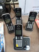 *Panasonic Five Dect Black Telephone Set