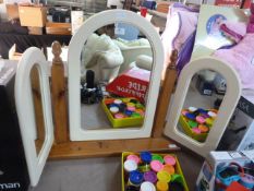 Cream & Pine Dressing Table Mirror