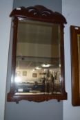 Mahogany Framed Beveled Edge Mirror