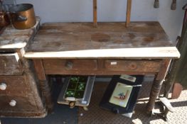 Small Pine Two Door Table