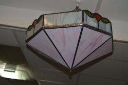 Tiffany Style Leaded Glass Ceiling Light Fitting