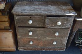 Four Drawer Victorian Pine Chest