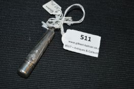 Silver Sherute Holder with Horn Mouthpiece - Birmingham 1919, approx 5.6g gross