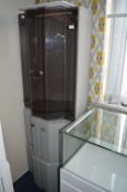 Display Cabinet Black Glass Doors