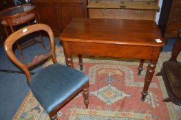 Small Victorian Mahogany Table with Matching Chair