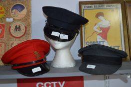 Three VIntage Military Caps