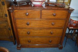 Victorian Mahogany Five Drawer Scotch Chest with Pillars