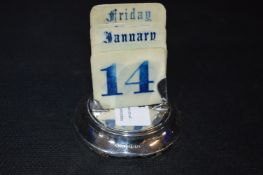 Hallmarked Sterling Silver Calendar - Indestic Hal