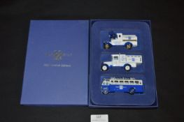 Three Boxed Diecast Model Co-op Milk Vans