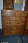 Georgian Mahogany Six Height Chest of Drawers