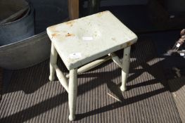 Green Painted Stool