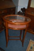 Small Oval Inlaid Display Cabinet