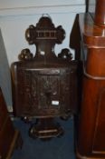 19th Century Carved Oak Corner Cabinet