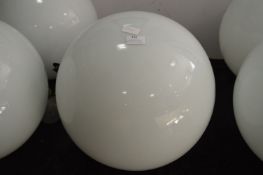 Large White Glass Globe