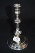 Silver Candlestick - Indistinct Hallmarks