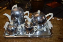 1930's Emma Hot Tea Service on Chrome Tray
