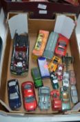 Tray Lot of Corgi Vehicles, Batman Car, etc.