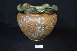 Royal Doulton Green & Gilt Floral Planter