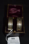 Pair of Silver Napkin Ring - Birmingham 1890, appr