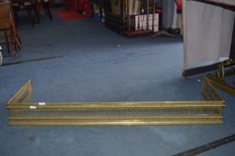 Victorian Brass Fire Fender Regency Style