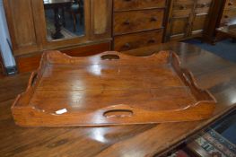 Large Victorian Mahogany Serving Tray
