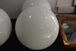 Large White Glass Globe