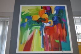 Signed Original Abstract Oil Painting on Canvas by