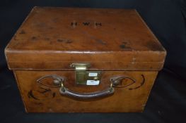 Square Leather Suitcase