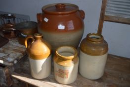 Collection of Stoneware Jars