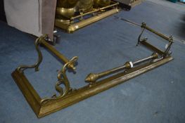 Ornate Art Nouveau Style Brass Fender