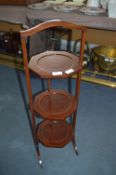 Mahogany Folding Cake Stand