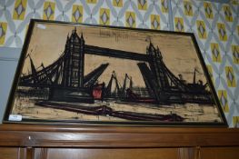 Retro Print - London Bridge 1960 by Bernard Buffet