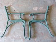Pair of Cast Iron Bench Ends