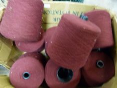 Nine Large Spools of Burgundy Thread