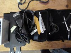 Set of Hair Clippers, Scissors, etc.