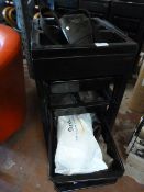 Five Drawer Salon Trolley Containing Head Caps, Fo