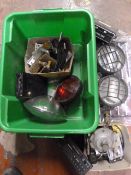Box Containing Car Radios, Lamps, Fittings, etc.