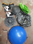 *Bag of Assorted Gym Equipment, Exercise Balls, Pr