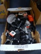 Box Containing Assorted Photography Items