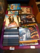 Crate of DVDs