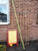 Outdoor Signs, Laundry Rack and a Clothes Prop