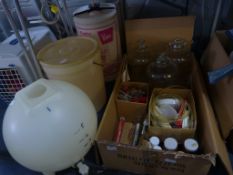 Box of Wine Making Equipment