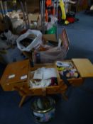 Sewing Box and Box of Sewing Items