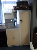 Two Retro Painted Cupboards