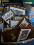 Box of Framed Pictures