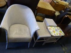 Four Pieces of Lloyd Loom Style Furniture