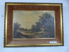 Gilt Framed Oil on Canvas - Landscape