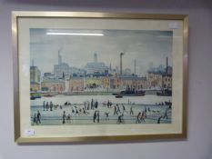 Lowry Print - River Scene